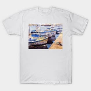 Boats In The Fishing Port, Almeria T-Shirt